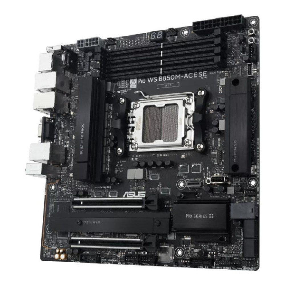 Материнcька плата ASUS PRO WS B850M-ACE SE sAM5 B850 4xDDR5 M.2 HDMI DP D-Sub USB Type-C mATX