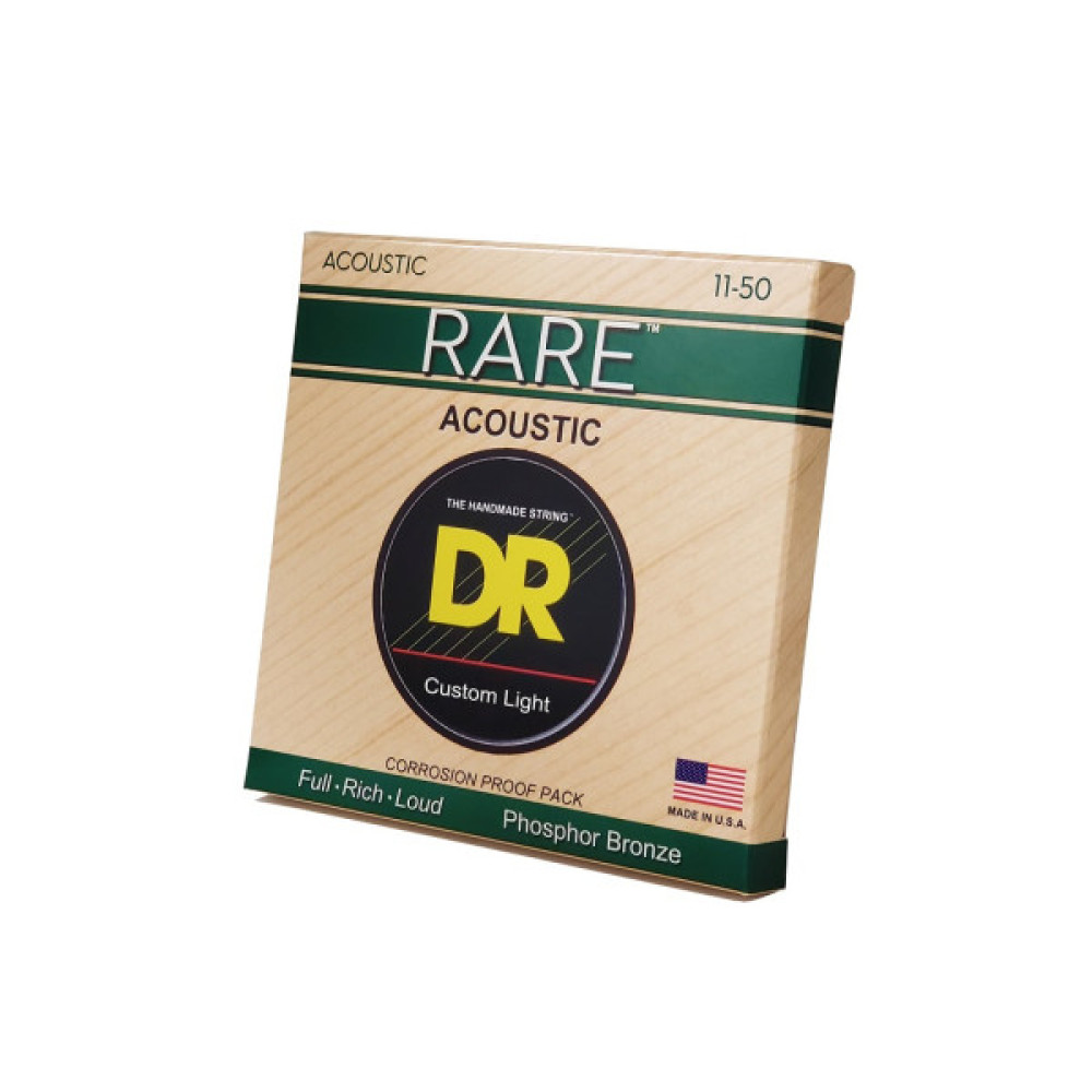 Струни для гітари DR Strings RARE Acoustic Phosphor Bronze - Custom Light (11-50) (RPML-11)