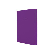 Тижневик Economix датований 2024 SATIN бузковий, А5 (E21612-12)
