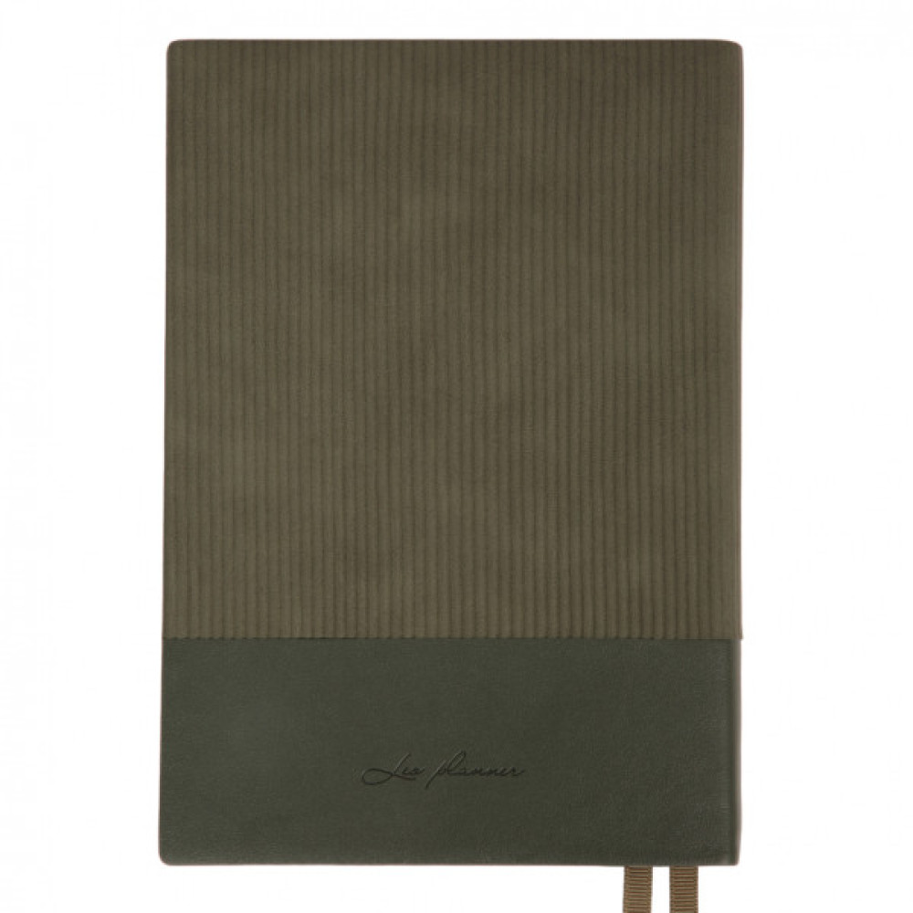 Тижневик Leo planner А5 датований 2026 "Velvet", м‘який, темно-зелений, 368 сторінок (252637)