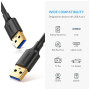 Дата кабель USB 3.0 AM/AM 0.5m US128 black Ugreen (10369) Дата кабель USB 3.0 AM/AM 0.5m US128 black Ugreen (10369)