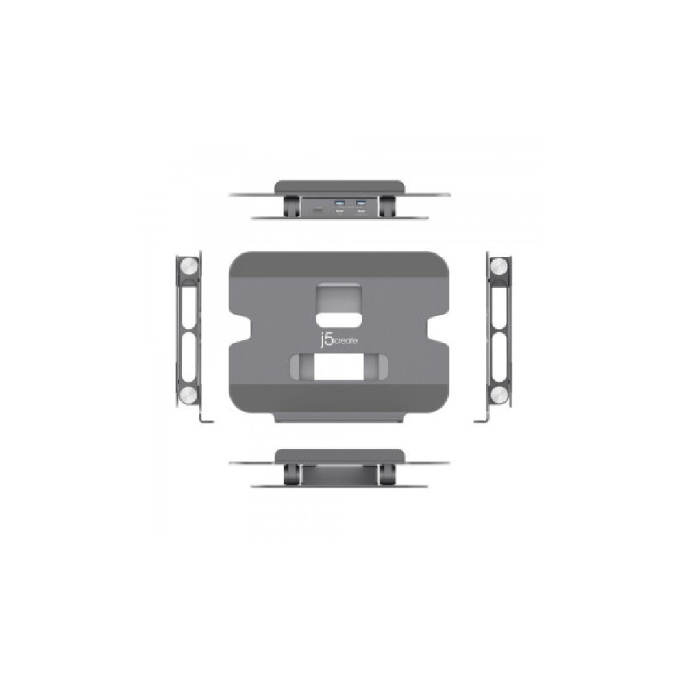Порт-реплікатор J5create Dock-Station USB-C 6-in-1 (HDMI/PD/USB-A/USB-C) (JTS327-N)