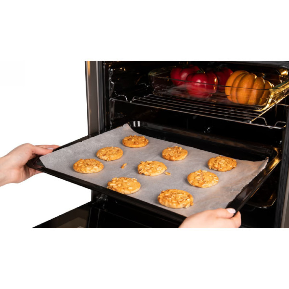 Плита Hansa комбінована, 65л, 50x60см, дисплей, конвекція, чавун, нерж