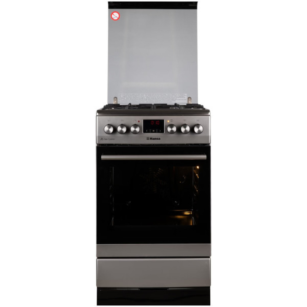 Плита Hansa комбінована, 65л, 50x60см, дисплей, конвекція, чавун, нерж