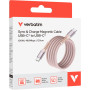 Дата кабель USB-C to USB-C 1.2m Magnetic 100W pink Verbatim (31857) Дата кабель USB-C to USB-C 1.2m Magnetic 100W pink Verbatim (31857)