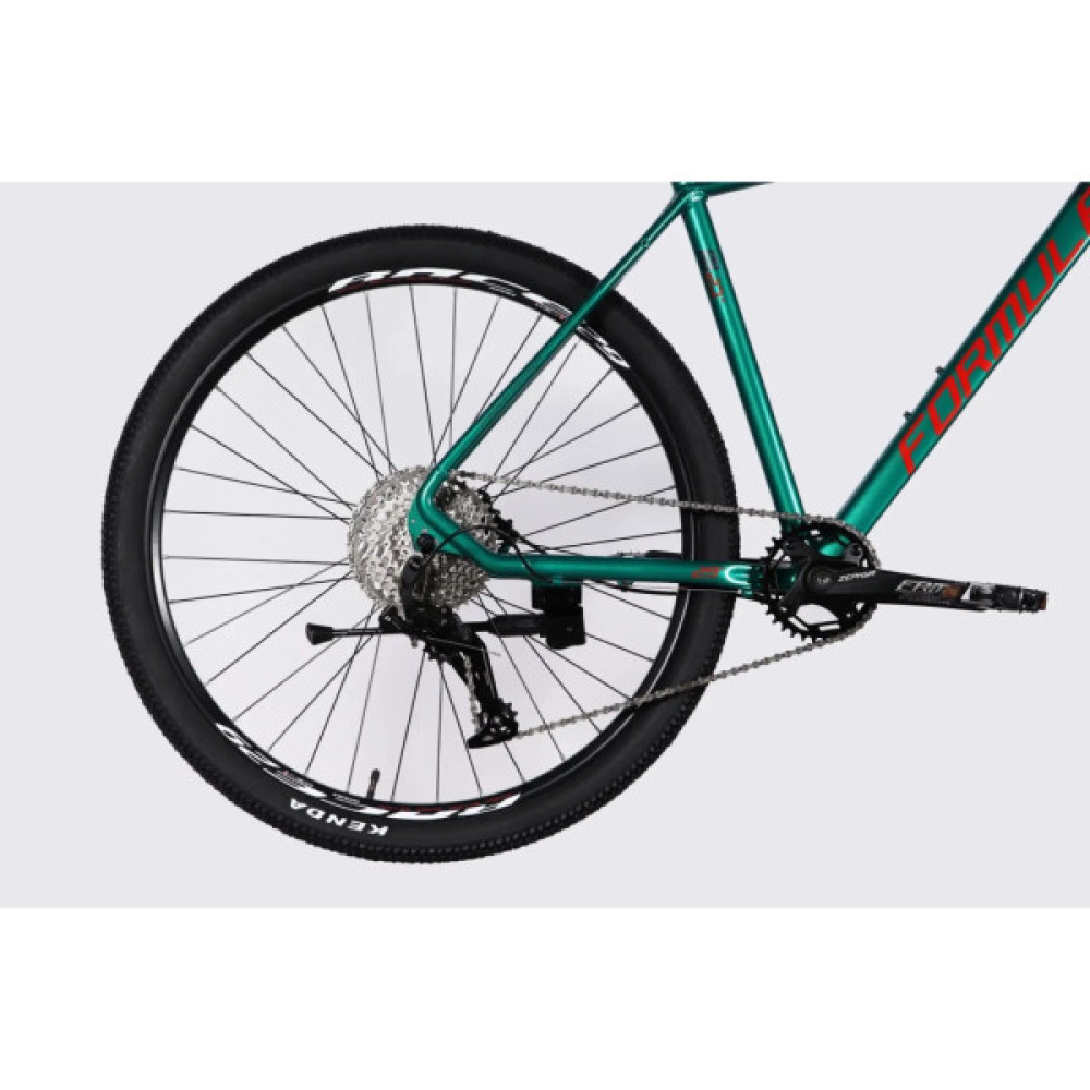 Велосипед Formula 29" ZEPHYR 1.0 HDD рама-21" AL 2026 темно-сріблястий з зеленим (OPS-FR-29-453)