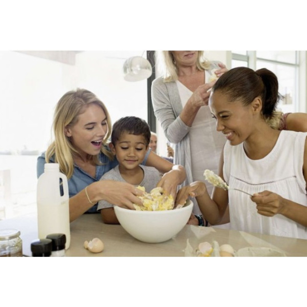 Ваги Beurer кухонні з чашею, 3кг, ємність 1.2л, АААх2 в комплекті, скло, чорний