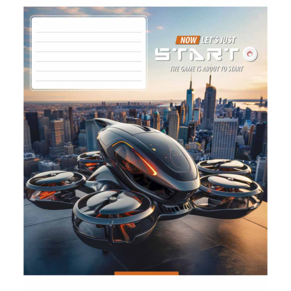 Зошит Школярик Let's start 18 аркушів клітинка (018-3411K)