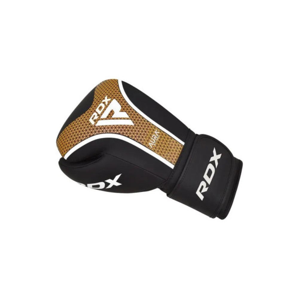 Боксерські рукавички RDX Aura Plus T-17 Black Golden 10 унцій (BGR-T17BGL-10OZ+)