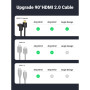 Кабель мультимедійний HDMI M to HDMI M 2.0m 90° corner HD103 black Ugreen (10173) Кабель мультимедійний HDMI M to HDMI M 2.0m 90° corner HD103 black Ugreen (10173)