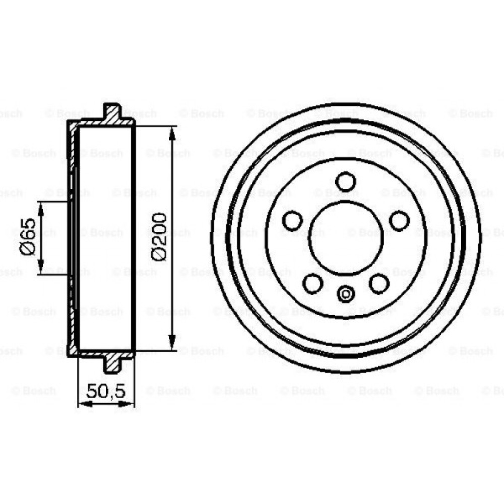 Гальмівний барабан Bosch 0 986 477 133 Гальмівний барабан Bosch 0 986 477 133