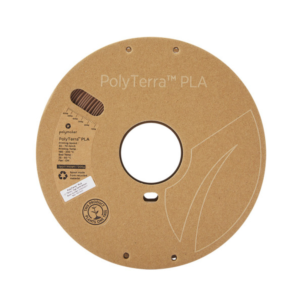 Пластик для 3D-принтера Polymaker PLA PolyTerra 1,75mm 1kg EARTH BROWN (PM70907)