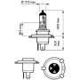 Автолампа Philips галогенова 60/55W (12342 PR B1) Автолампа Philips галогенова 60/55W (12342 PR B1)