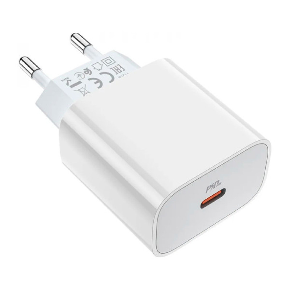 Зарядний пристрій HOCO C76A Plus Speed Source USB-C PD20W White (6931474746917)