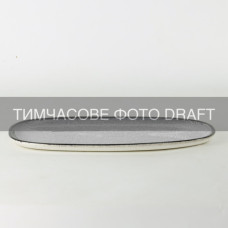 Блюдо Ardesto Daiano, 28х16.6х1.4см, порцеляна, сірий (AR1727DG)