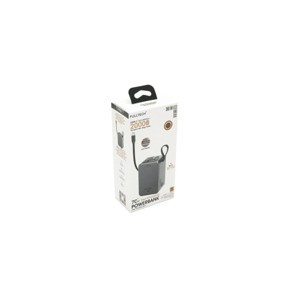 Батарея універсальна FULLTECH 20000mAh, 70W, PD, QC (FP33 / 46151)