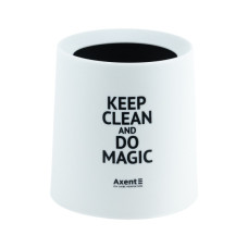 Кошик для паперів Axent Настільний контейнер для сміття, круглий, білий (2131-21-A)