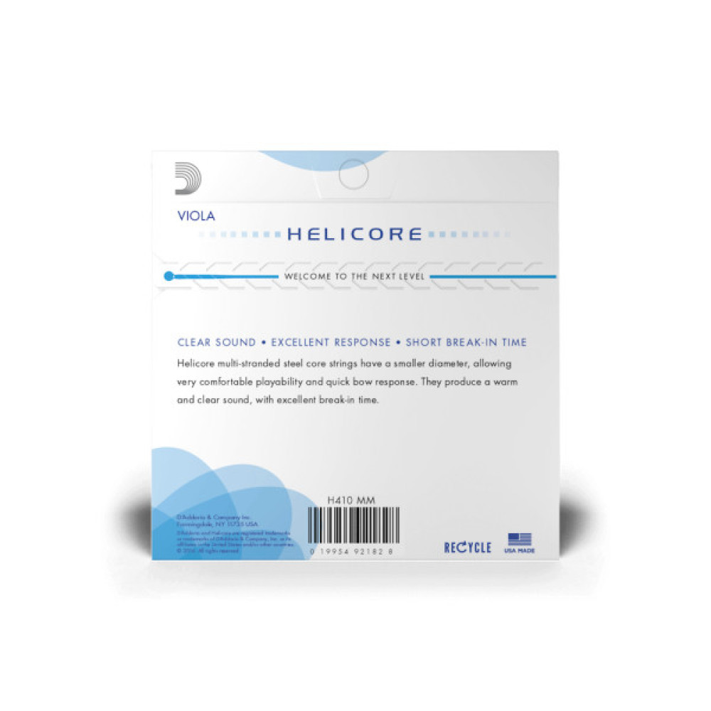 Струни для альта D'Addario Helicore Viola String Set Medium Scale Medium Tension (H410 MM)