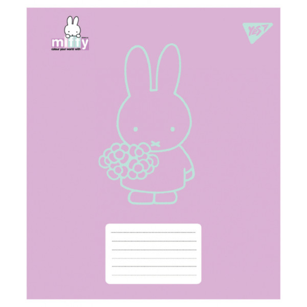 Зошит Yes Miffy Bunny А5 12 аркушів коса лінія (767619)