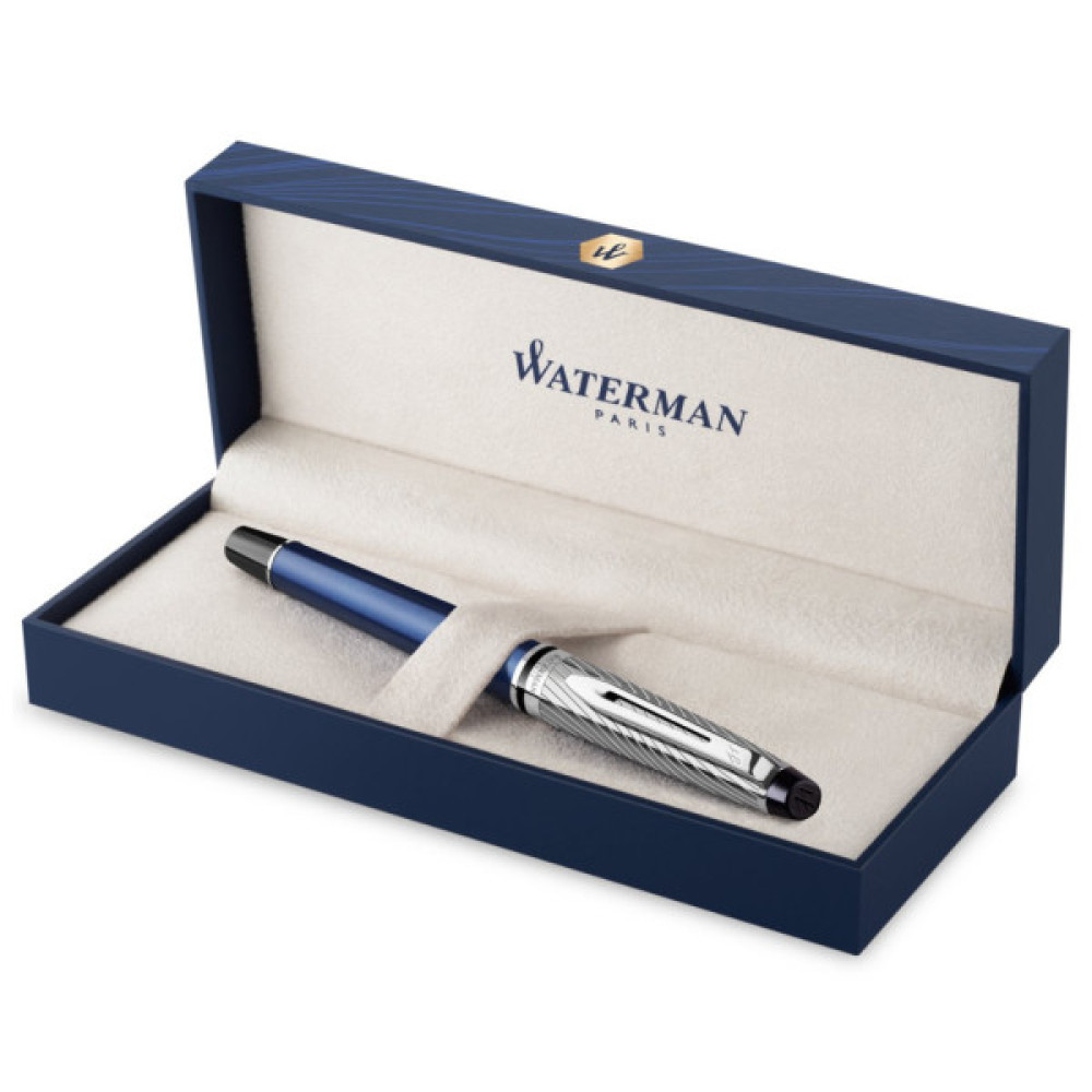 Ручка пір'яна Waterman EXPERT Deluxe Metallic Blue CT  FP F (10 051)