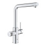Змішувач для кухні Grohe Blu Pure Minta, довж.виливу - 221мм, поворотний, 2 води, хром