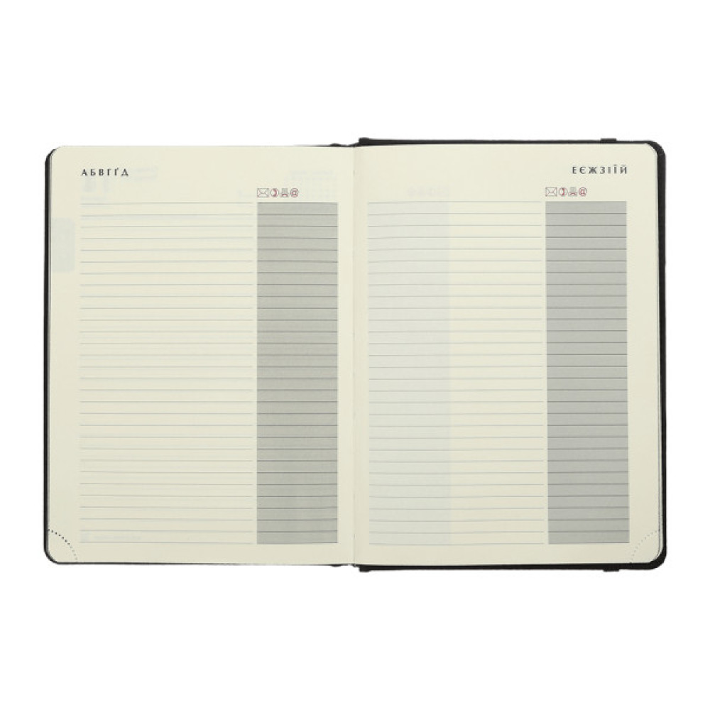 Тижневик Buromax датований 2025 NAVIGATOR, А5 сірий (BM.2124-09)