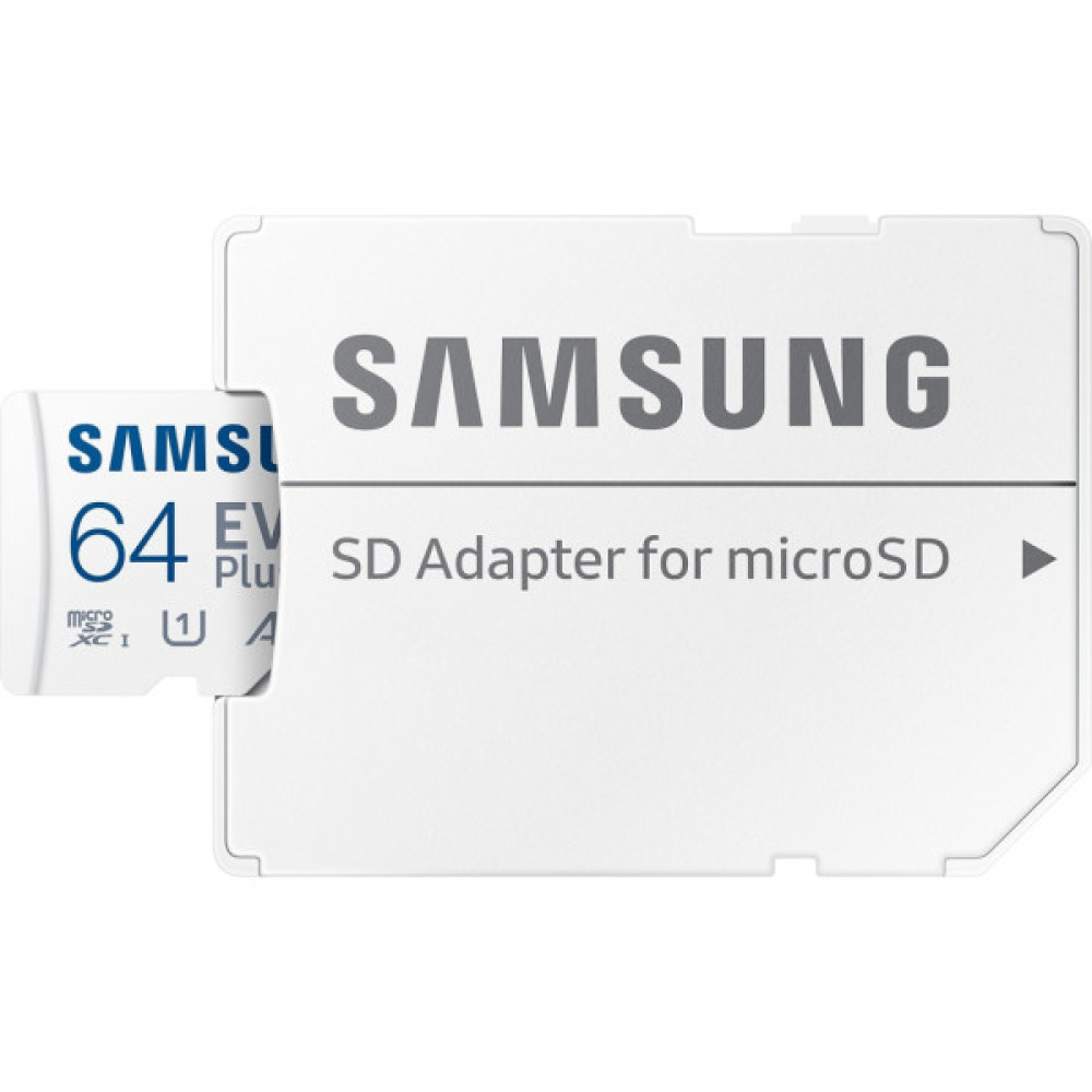 Карта пам'яті Samsung 64GB microSD class 10 UHS-I U3 V30 A2 EVO Plus (MB-MC64SA/EU)