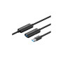 Дата кабель USB 3.0 AM/AF 5.0m Active black Vention (CBMBJ)