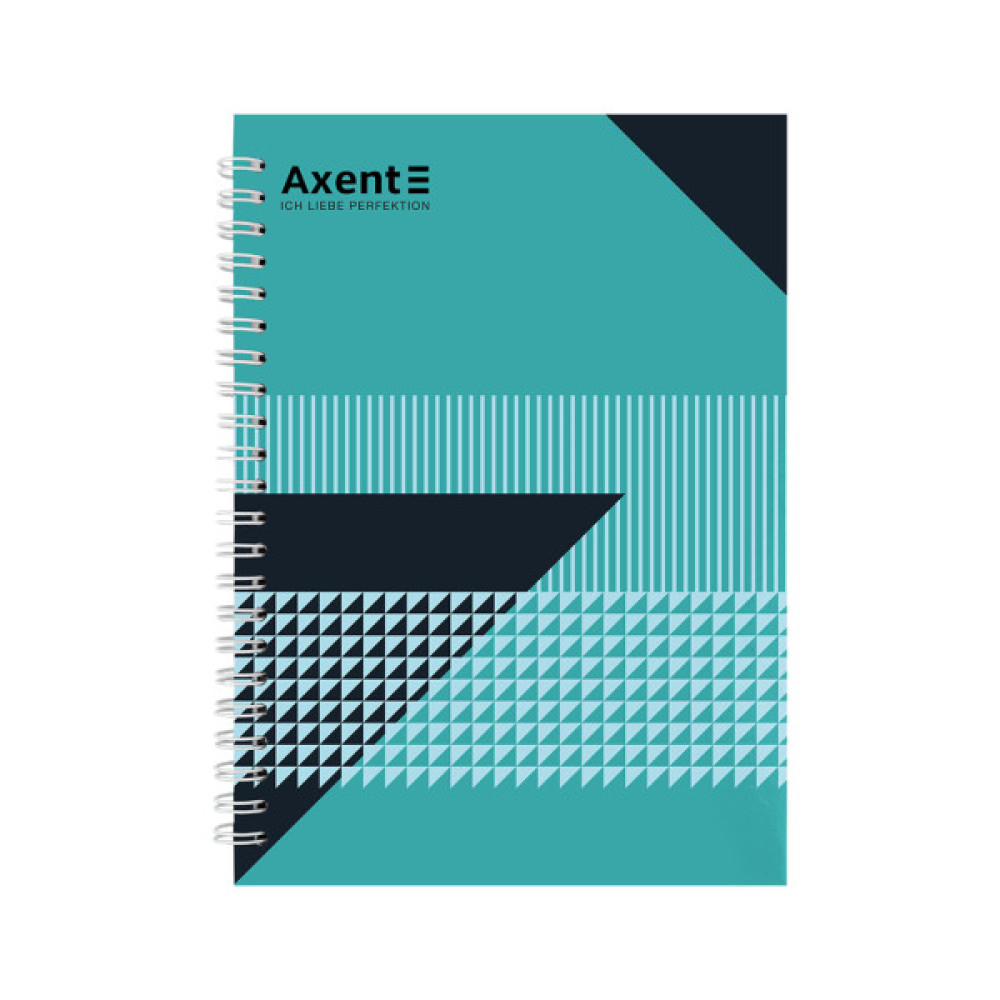 Блокнот Axent на спіралі А5 96 аркушів, клітинка, тверда обкладинка №17 (8032-17-A)