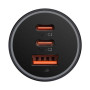 Зарядний пристрій Baseus 1xUSB + 2xUSB-C 65W Golden Contactor Pro dark gray (CGJP010013)