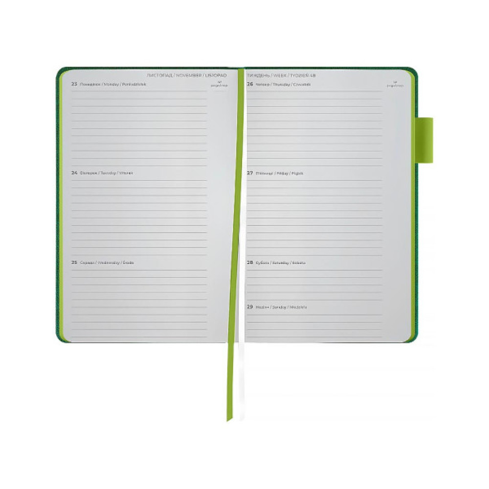 Тижневик Axent датований 2026 Partner Soft Muse 125х195, зелений (8527-26-2-A)