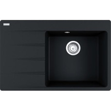 Мийка кухонна Franke Centro, фраграніт, прямокутник, з крилом, 780х500х200мм, чаша - 1, накладна, CNG 611-78 TL , онікс