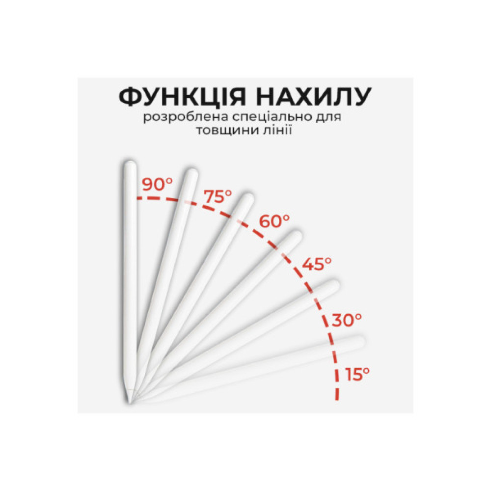 Стилус AirOn AirSens with charging case white for iPad (6126755813229)