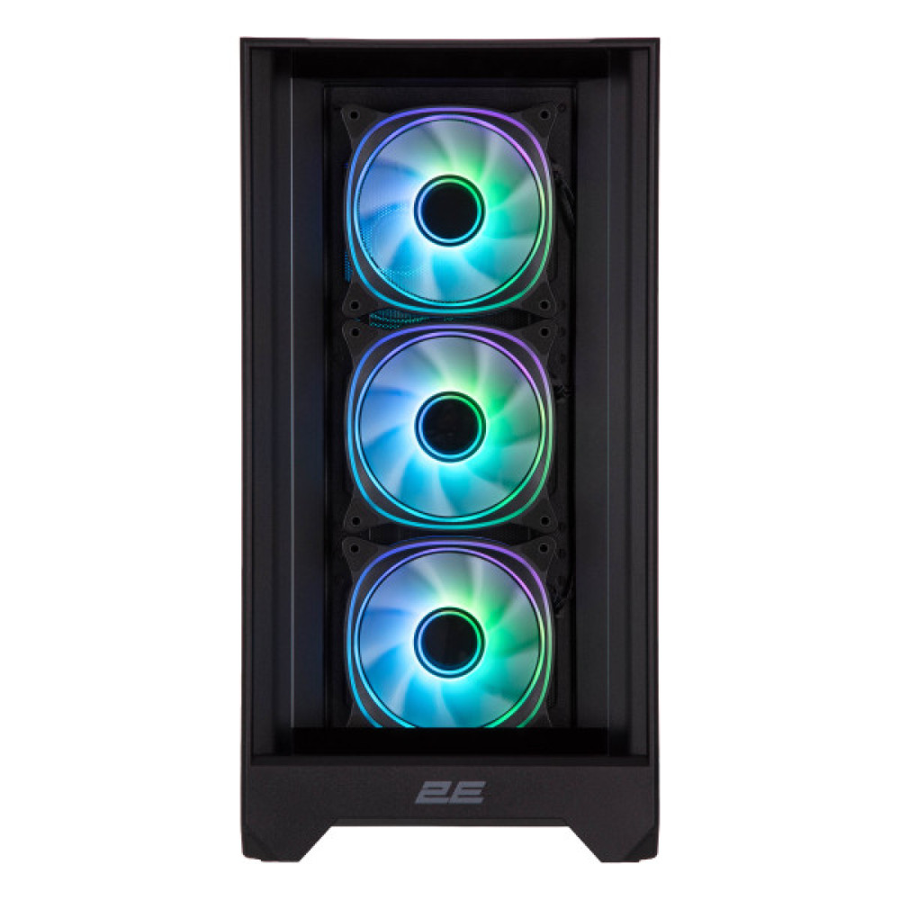 Корпус 2E GAMING Dominator Pro G2302B, без БЖ 2xUSB3.0, 1xUSBType-C, 4x120мм ARGB, VGA 380мм, LCS ready, контролер з пультом, TG Side Panel, TG/Mesh Front panel, ATX, чорний