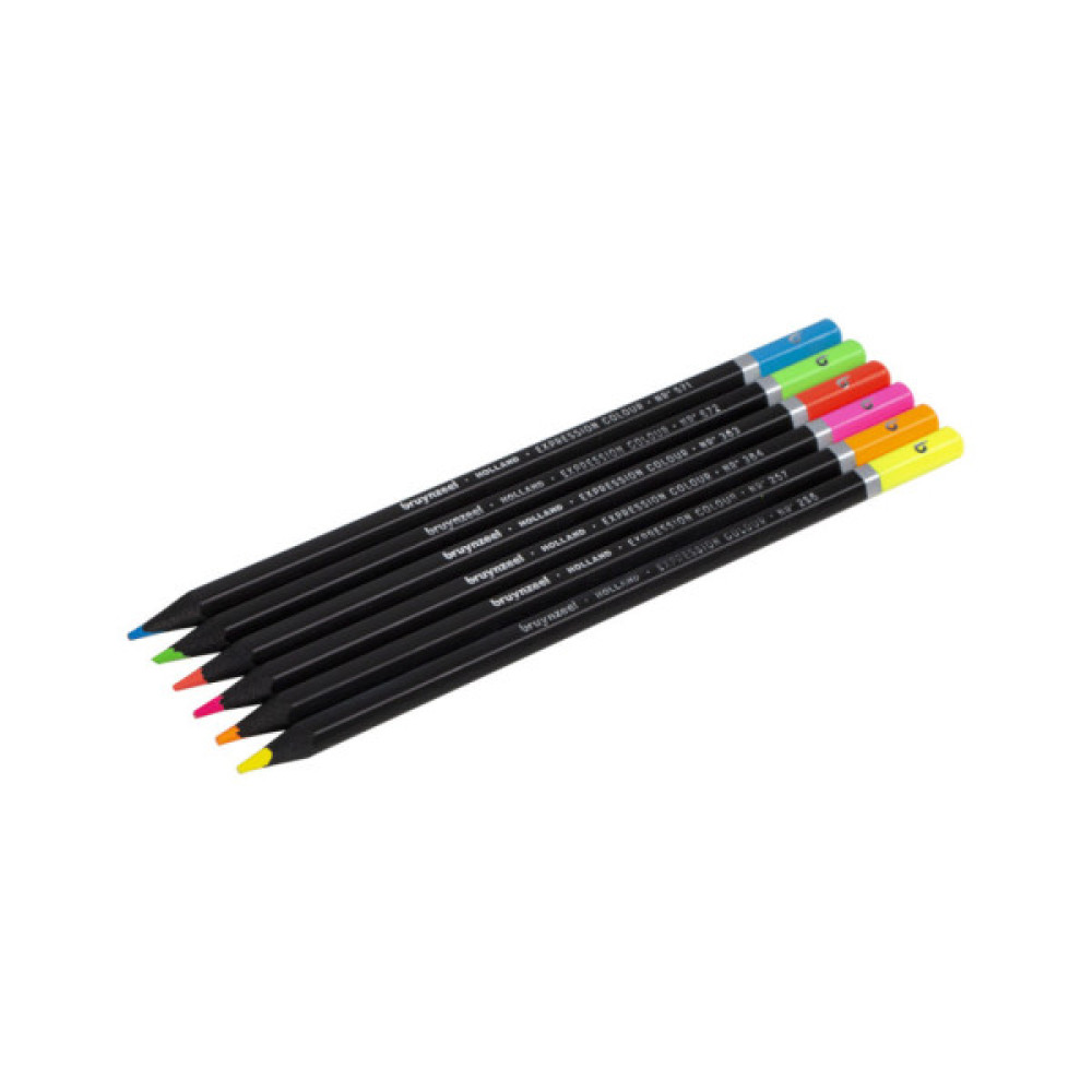Олівці кольорові Bruynzeel EXPRESSION NEON, 6 кольорів (8712079468408)
