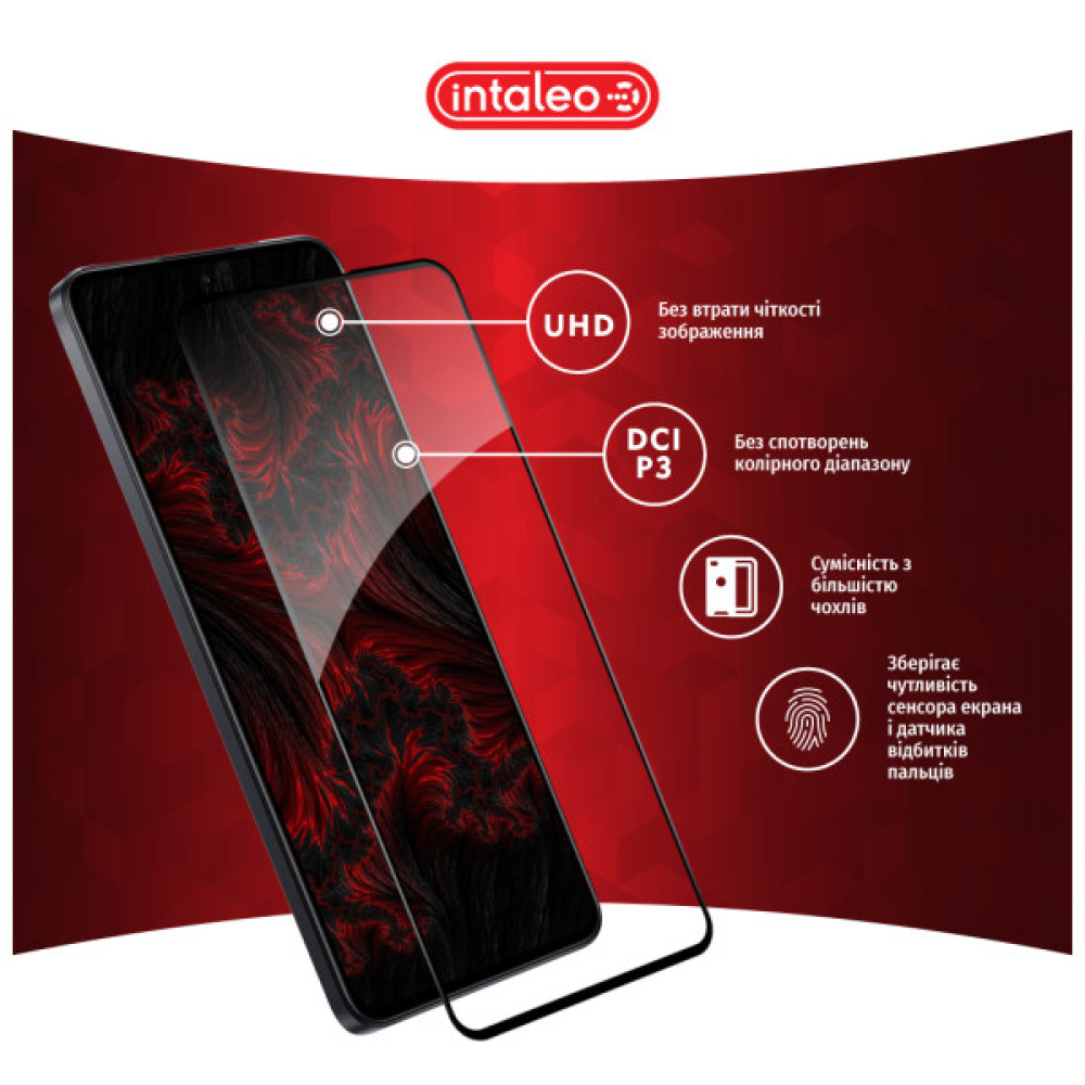 Скло захисне Intaleo Full Glue Realme C75 Black (1283126608186)