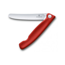 Кухонний ніж Victorinox SwissClassic Foldable Paring 11 см Serrated Red (6.7831.FB)