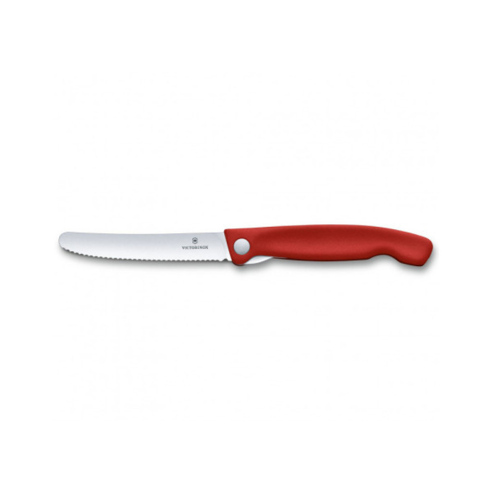Кухонний ніж Victorinox SwissClassic Foldable Paring 11 см Serrated Red (6.7831.FB)