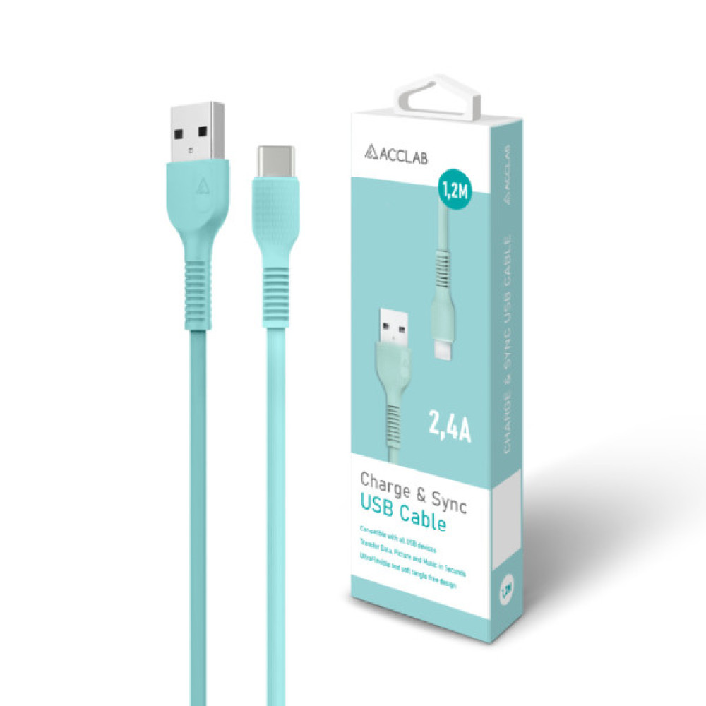 Дата кабель USB 2.0 AM to USB-C 1.2m Mint ACCLAB (1283126518256)