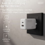 Зарядний пристрій Digitus 1xUSB-C + 1xUSB PD45W GaN white (DA-10302)