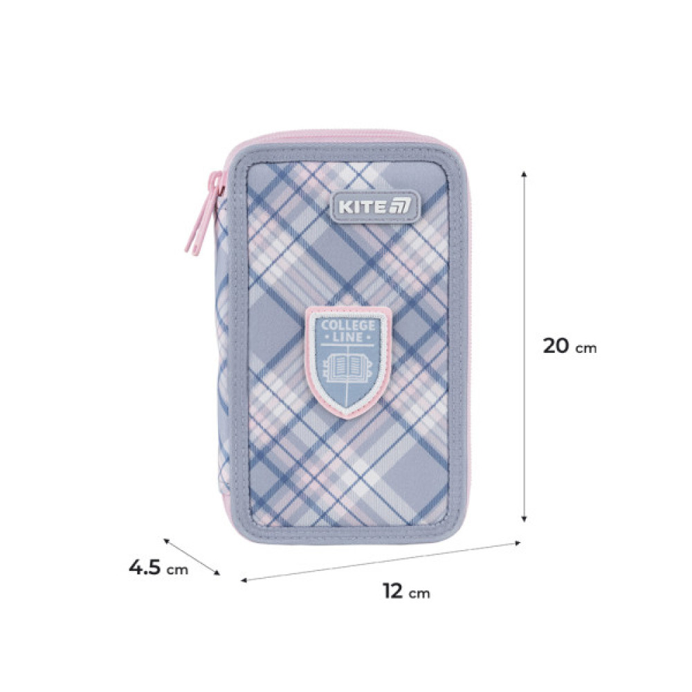 Пенал Kite 623 College Line Girl, 2 відділення (K25-623-1)