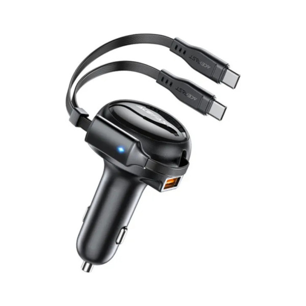 Зарядний пристрій Acefast 3xUSB 53W (2xUSB-C+USB-A) + cable USB-C 2in1 B13 (6974316282921)