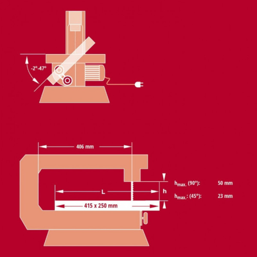 Пила-лобзик Einhell TC-SS 406 E 120В 400-1600об/хв виліт 40мм 8.9кг
