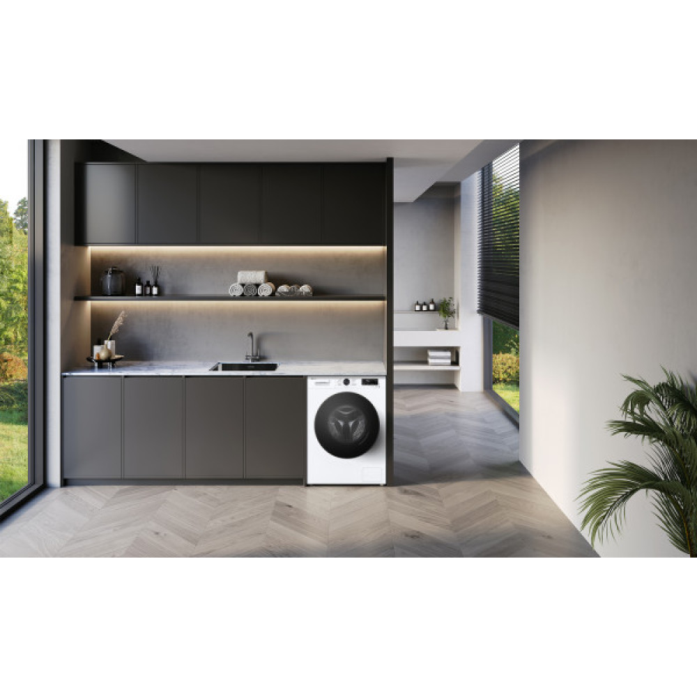 Пральна машина LG фронтальна, 9кг, 1400, A, 55см, дисплей, пара, інвертор, білий