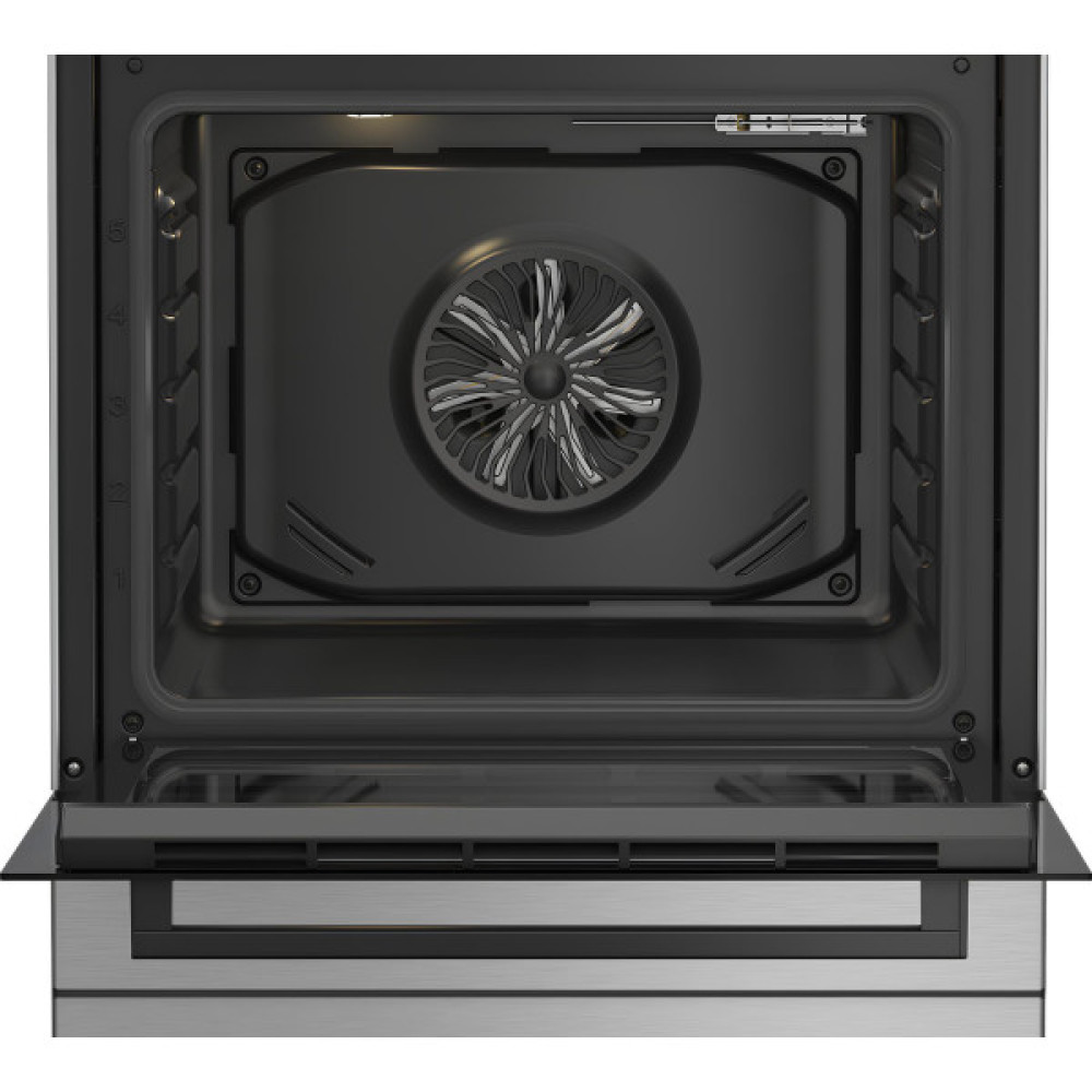 Плита Beko комбінована, 66л, 60x60см, конвекція, сріблястий