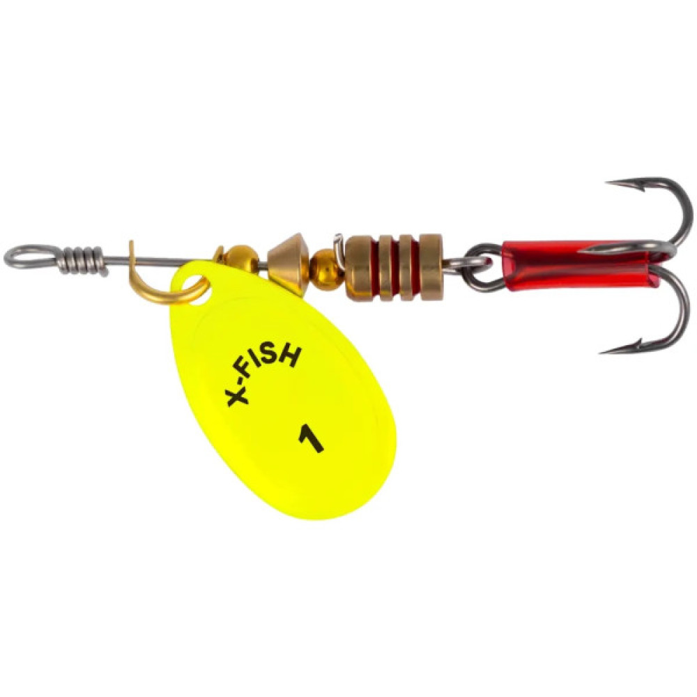 Блешня X-Fish Stark 2.5g 1 Nikel UV lime (1917.07.37)