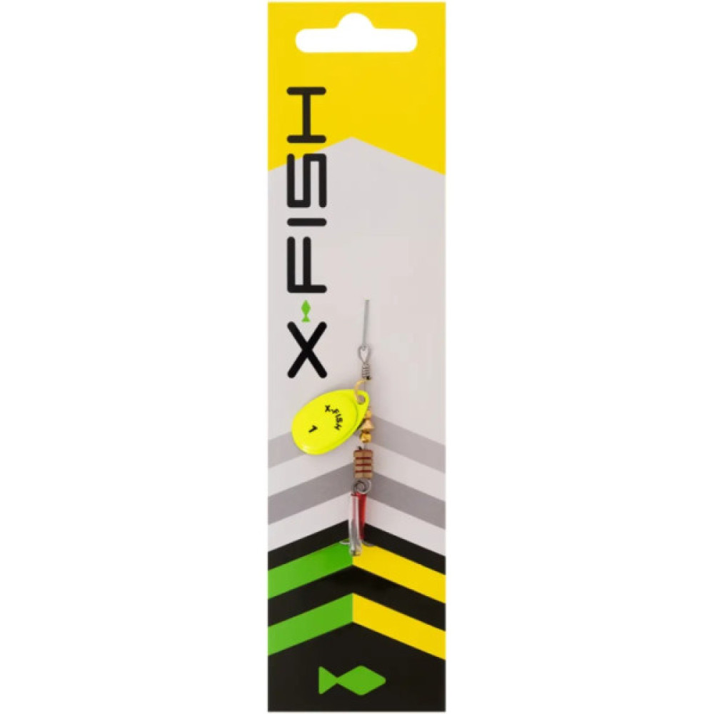 Блешня X-Fish Stark 2.5g 1 Nikel UV lime (1917.07.37)