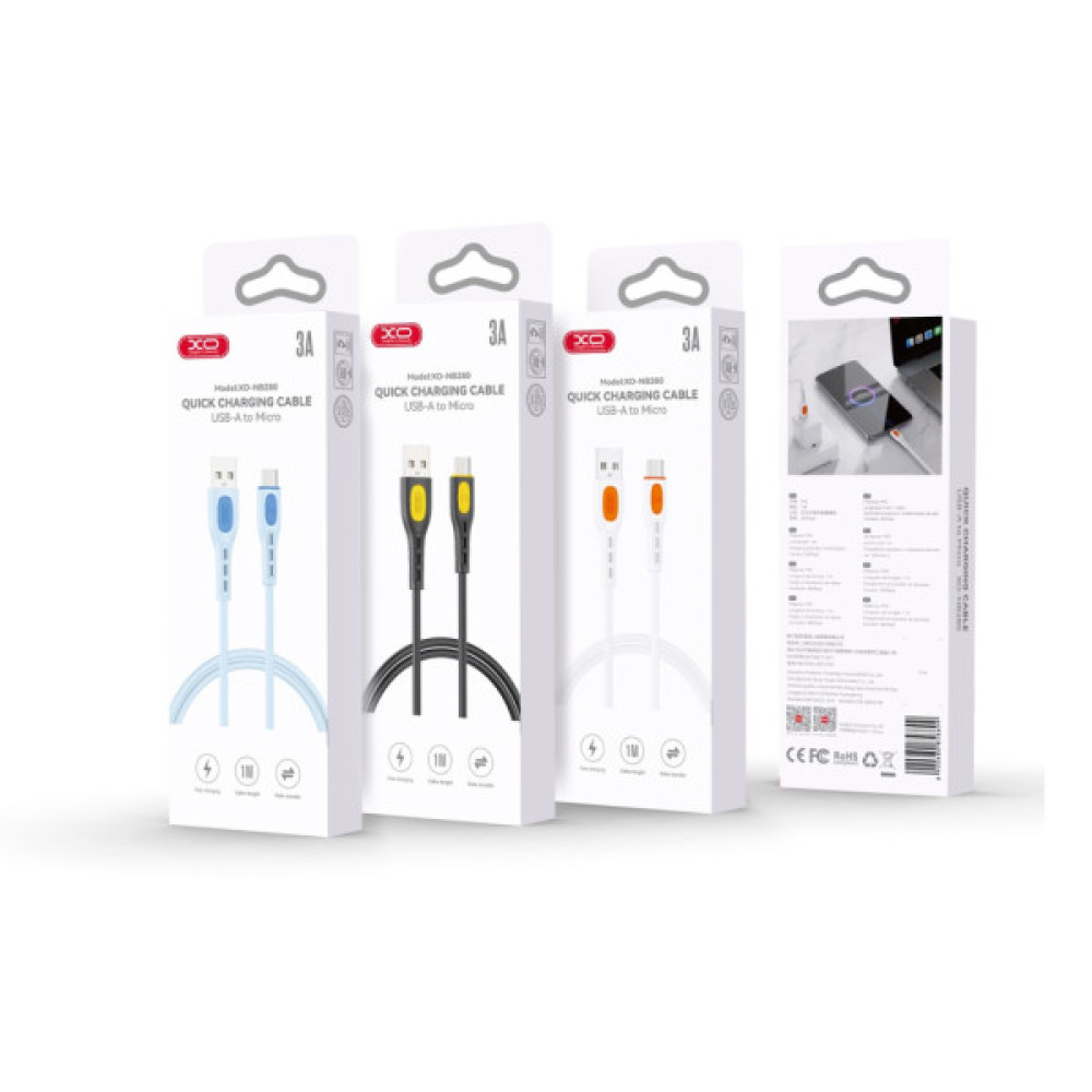 Дата кабель USB 2.0 AM to Micro 5P 1.0m black XO (NB280_M_Black) Дата кабель USB 2.0 AM to Micro 5P 1.0m black XO (NB280_M_Black)