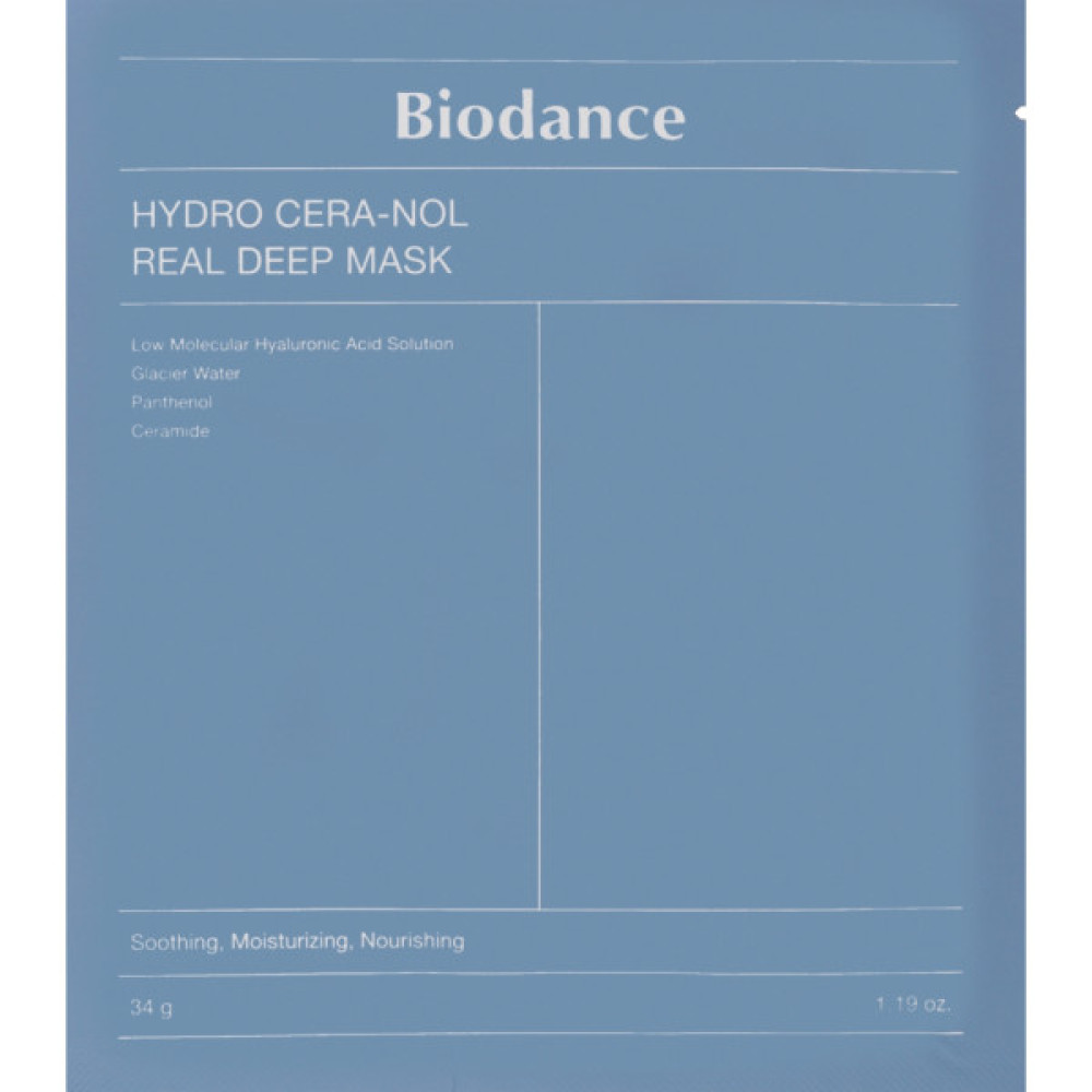 Маска для обличчя Biodance Hydro Cera-Nol Real Deep Sheet Mask 34 г (8809937360629)