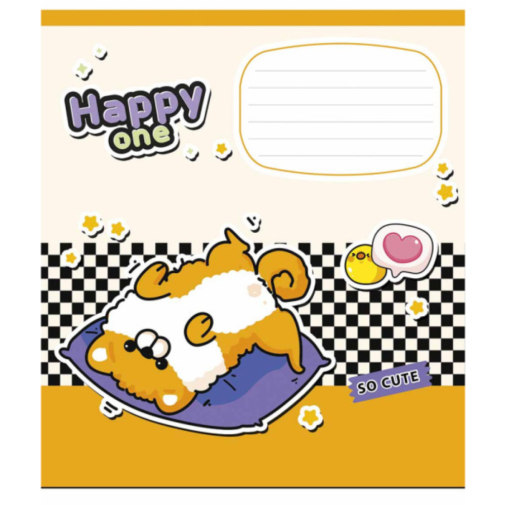Зошит Школярик Happy one 12 аркушів клітинка (012-3532K)